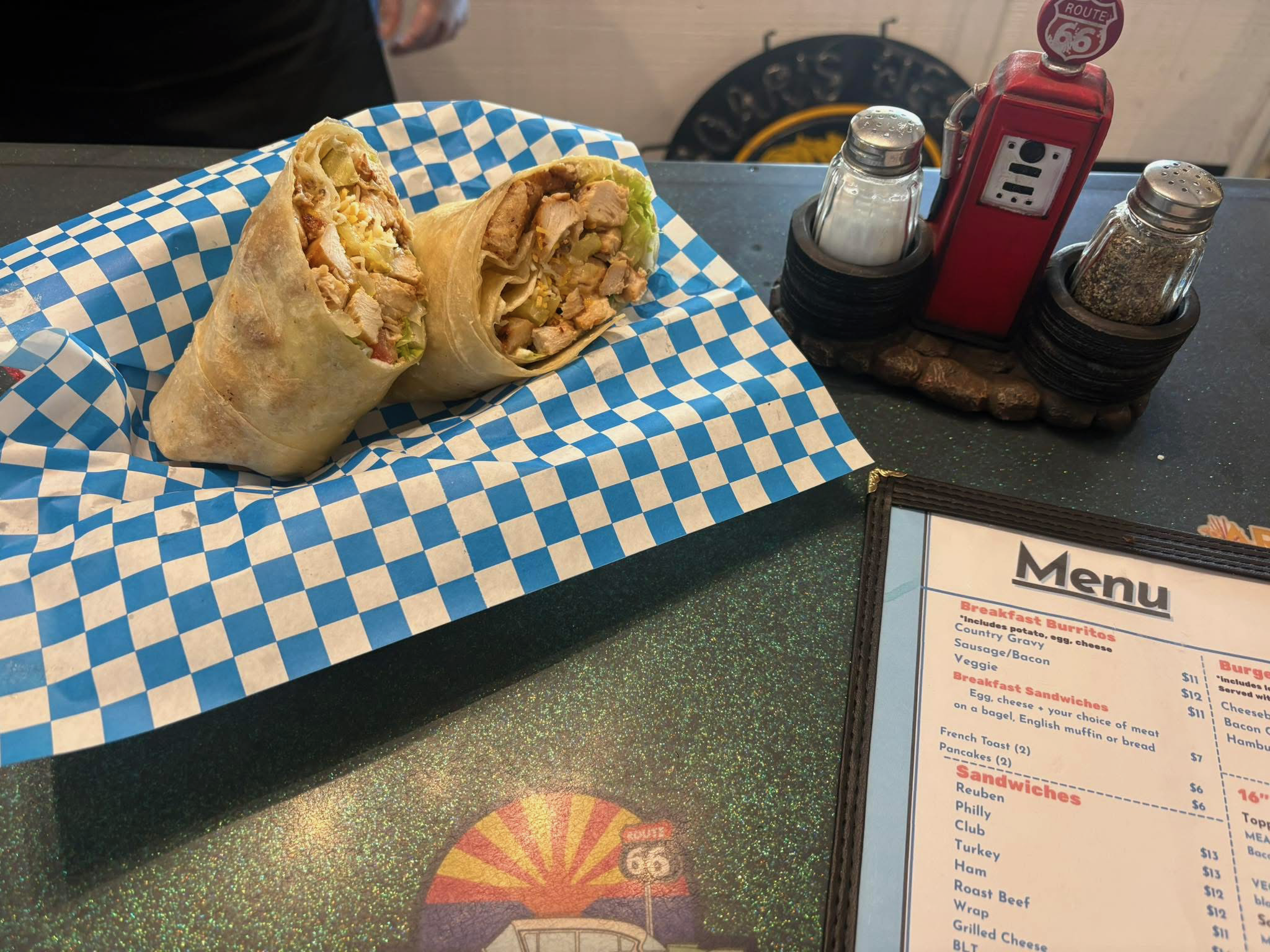 Grilled chicken wrap